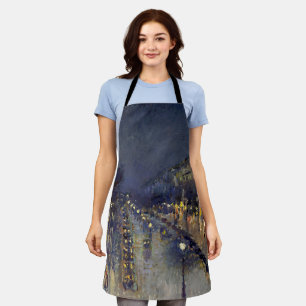 The Boulevard Montmartre at Night Pissarro Apron