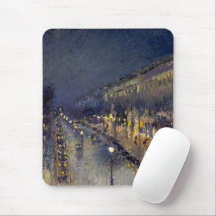 The Boulevard Montmartre at Night Pissarro Mouse Pad