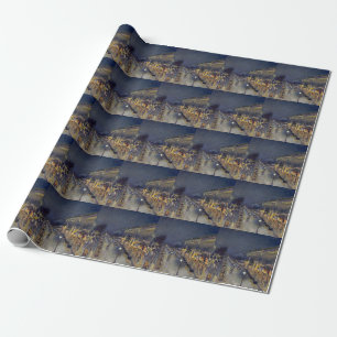 The Boulevard Montmartre at Night Pissarro Wrapping Paper