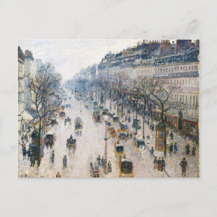 The Boulevard Montmartre on a Winter Morning (1897 Postcard