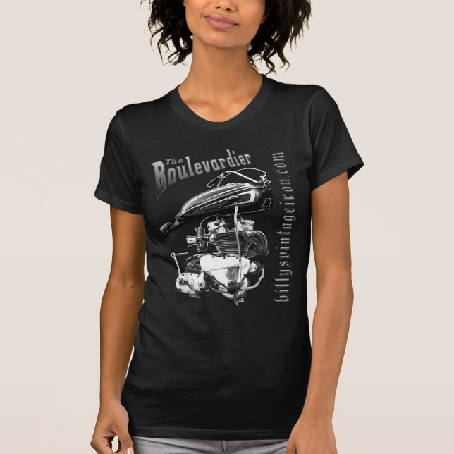 The Boulevardier B & W womens T-Shirt (Front)