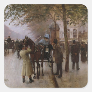 The Boulevards, Evening in Front of the Square Sticker