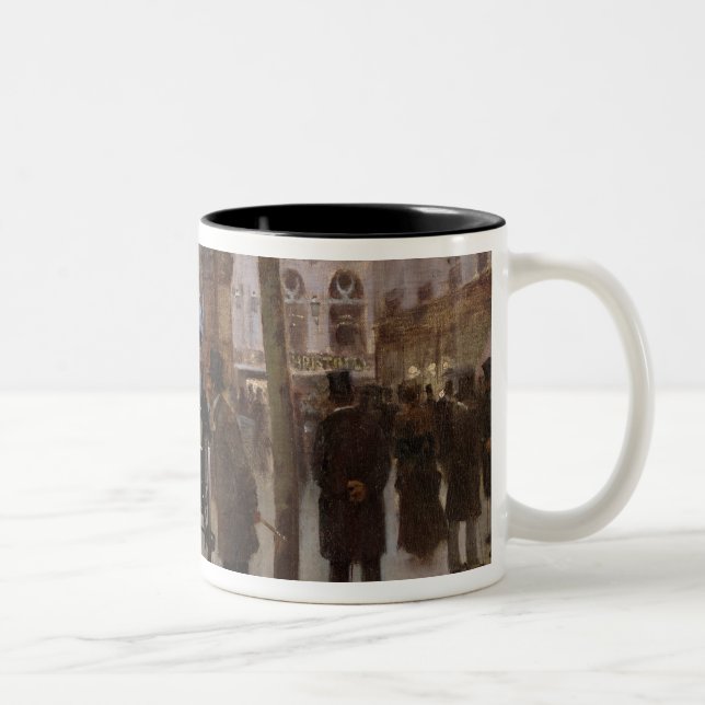 The Boulevards, Evening in Front of the Two-Tone Coffee Mug (Right)
