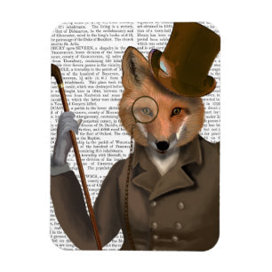 The Bounder Fox Print Magnet