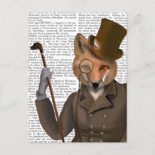 The Bounder Fox Print Postcard
