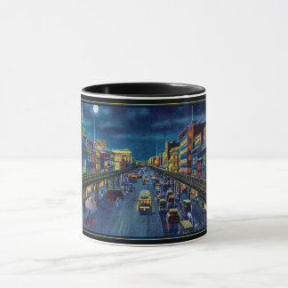 The Bowery by Night New York Mug