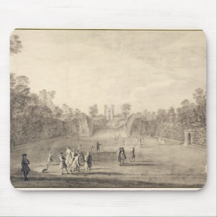 The Bowling Green at Claremont, 1738 (engraving) Mouse Pad