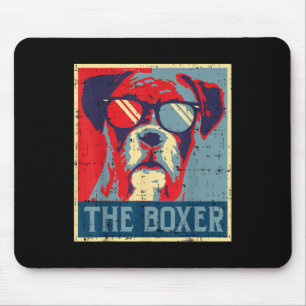The Boxer Obama Poster Vintage Animal Pet Dog Love Mouse Pad
