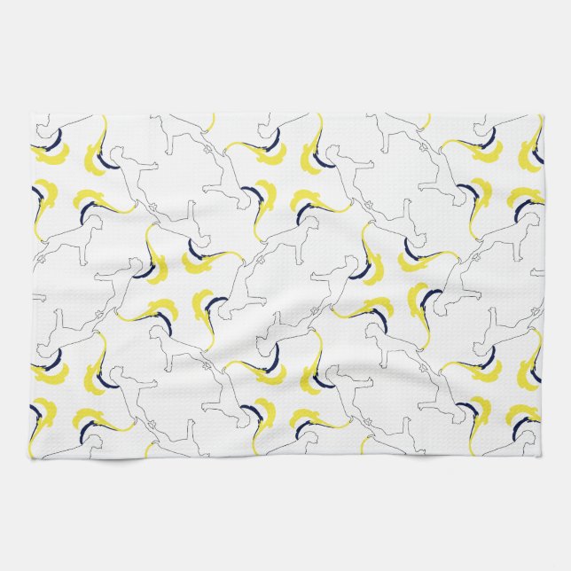 The Boxer Pattern Tea Towel (Horizontal)