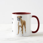 The Boxer Ringer Mug<br><div class="desc">Original fine art design of a Boxer dog by designer/illustrator Carolyn McFann of Two Purring Cats Studio on quality cards,  shirts and more great gifts for canine fans.</div>