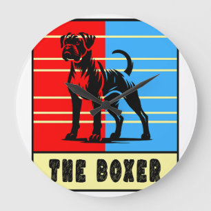 The Boxer - Strong Dog Large Clock