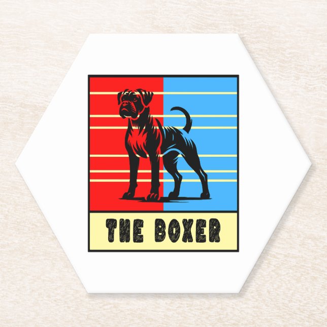 The Boxer - Strong Dog Paper Coaster (Front)