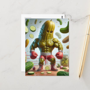 The Boxing Pickle Funny  Postcard