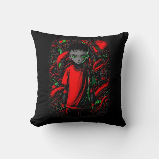 The Boy and the Machines Cushion (Front)