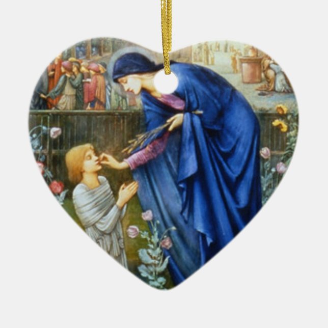 THE BOY AND THE VIRGIN CERAMIC ORNAMENT (Front)