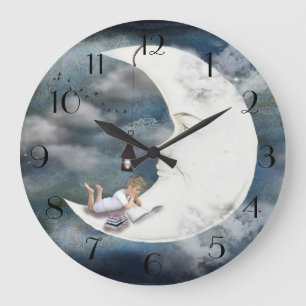 The Boy in the Moon Large Clock