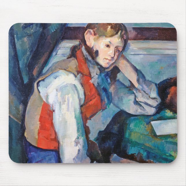 The Boy in the Red Vest, Cezanne Mouse Pad (Front)