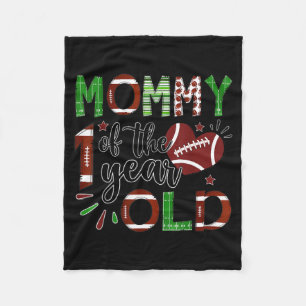The Boy Mommy 1 Old Football 1st Fleece Blanket