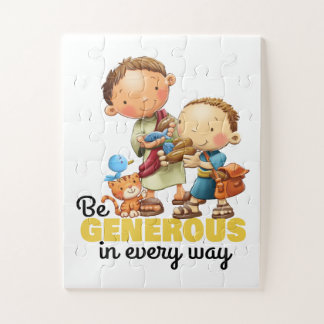 The boy with 5 loaves and 2 fishes kids puzzle