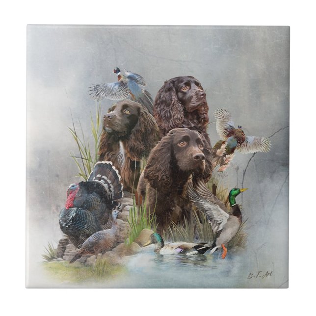 The Boykin Spaniel Ceramic Tile (Front)