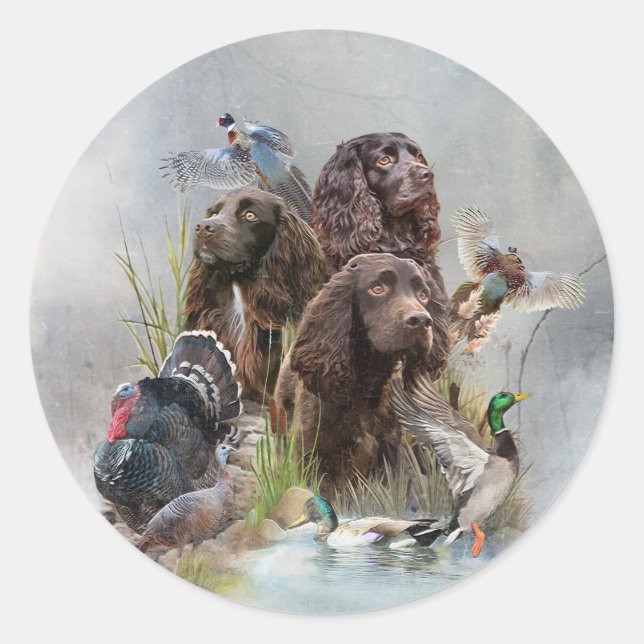 The Boykin Spaniel Classic Round Sticker (Front)