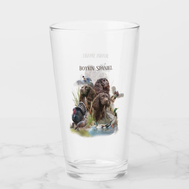 The Boykin Spaniel Glass (Front)