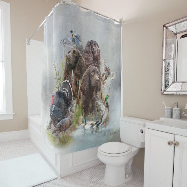 The Boykin Spaniel Shower Curtain (In Situ)