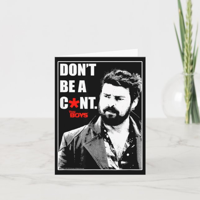 The Boys Butcher Don't Be A... Small  Card (Front)