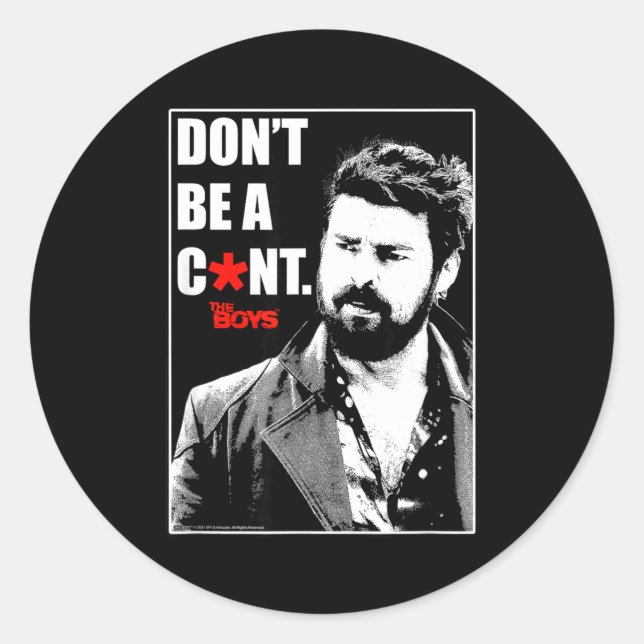 The Boys Butcher Don't Be A... Small  Classic Round Sticker (Front)