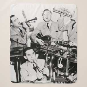 The boys in the bandvintage, music, band, retro, s sherpa blanket