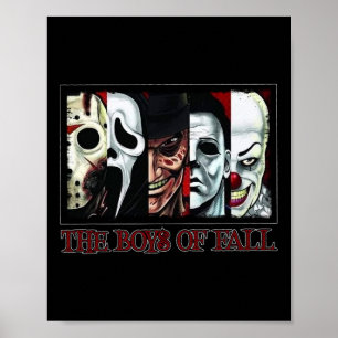 The Boys of Fall Horror Films Halloween  Poster