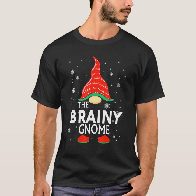 The Brainy Gnome Family Christmas Pajama Brainy Gn T-Shirt (Front)