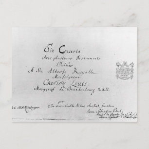 The Brandenburg Concertos, 1721 Postcard