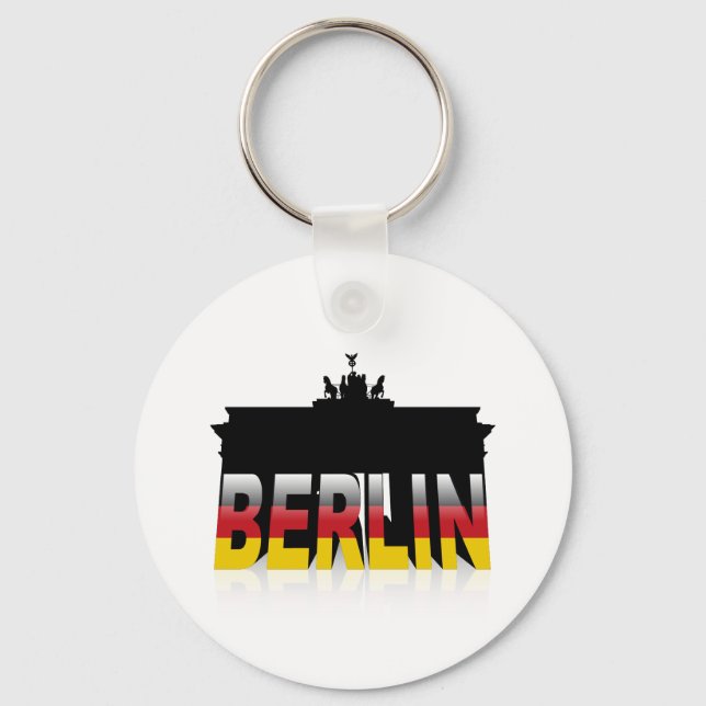The Brandenburg Gate in Berlin (Germany) Key Ring (Front)