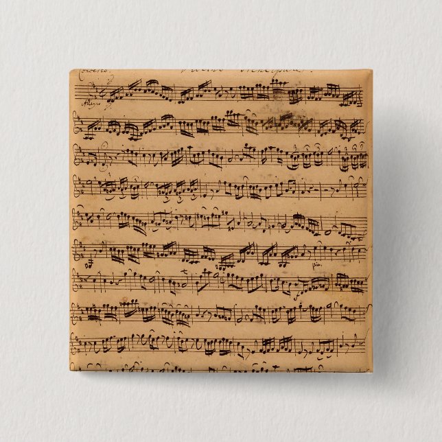 The Brandenburger Concertos, No.5 D-Dur, 1721 15 Cm Square Badge (Front)