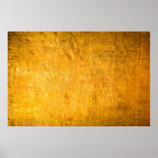 The brass concrete surface glows from the walls of poster