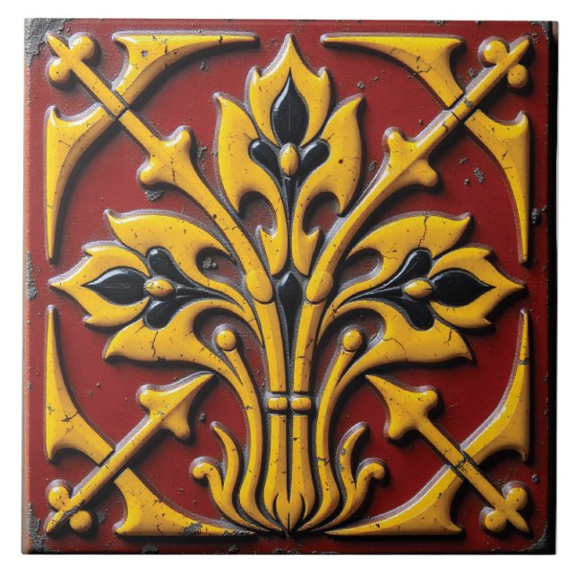 The Bravestone Blossom Ceramic Tile (Front)