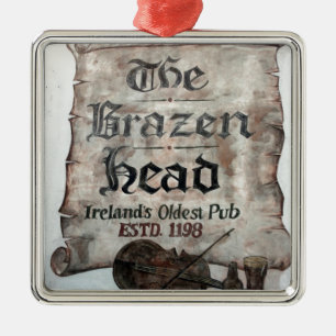 The Brazen Head pub, Dublin, Ireland Metal Ornament