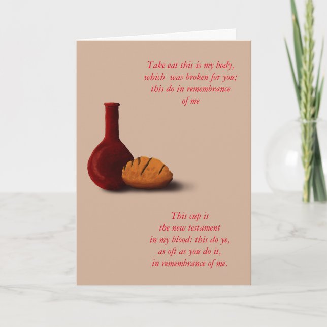 The Bread/wine Thank You Card (Front)