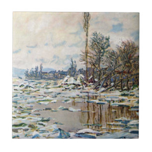 The Break Up of the Ice by Claude Monet Ceramic Tile