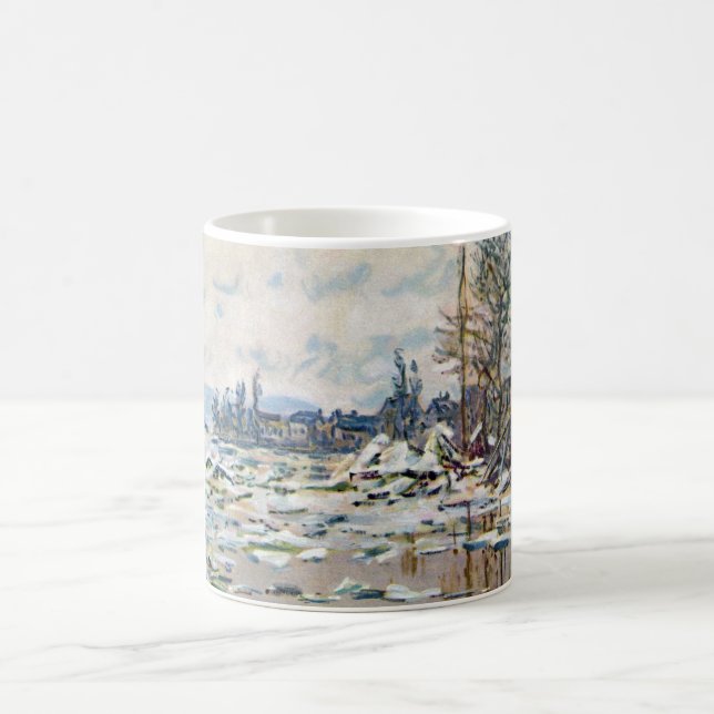 The Break Up of the Ice by Claude Monet Coffee Mug (Center)