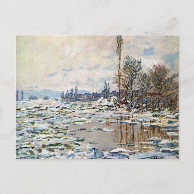 The Break Up of the Ice by Claude Monet Postcard (Front)