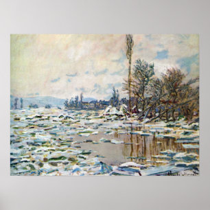 The Break Up of the Ice by Claude Monet Poster