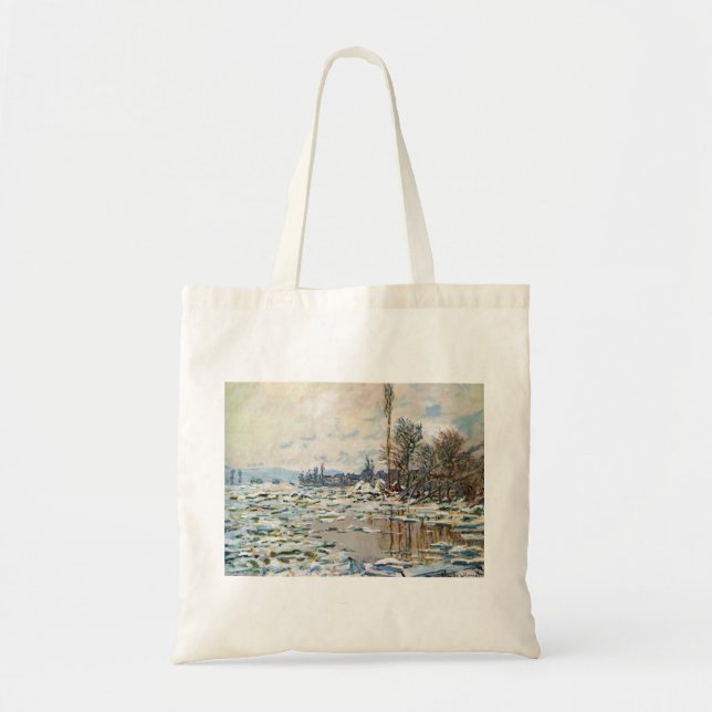 The Break Up of the Ice by Claude Monet Tote Bag (Front)