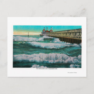 The Breakers and Pleasure PierLong Beach, CA Postcard