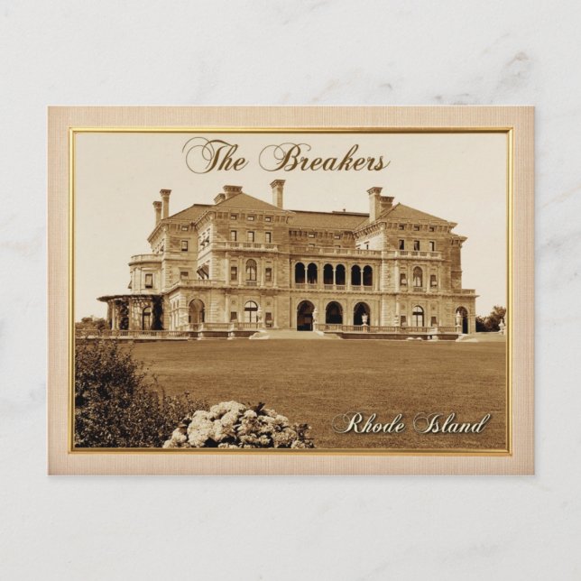 The Breakers Mansion in Newport, Rhode Island Postcard (Front)