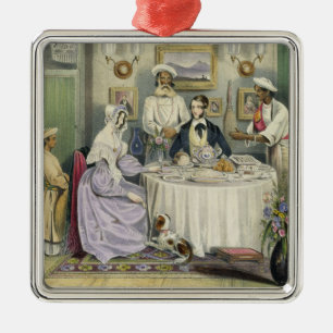 The Breakfast, plate 3 from 'Anglo Indians', engra Metal Ornament