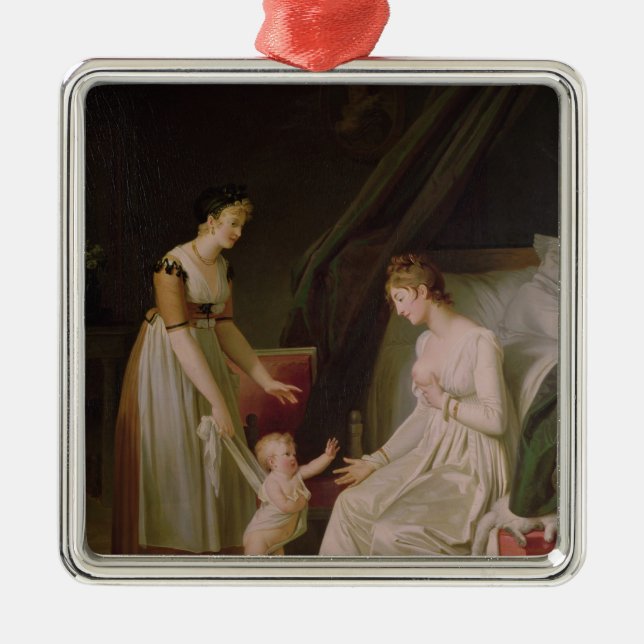 The Breastfeeding Mother Metal Ornament (Front)