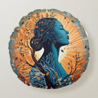 The Breath – The Essence of Life Round Cushion