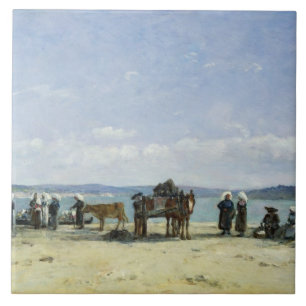The Breton Fishermen's Wives, 1870-73 (oil on pane Ceramic Tile